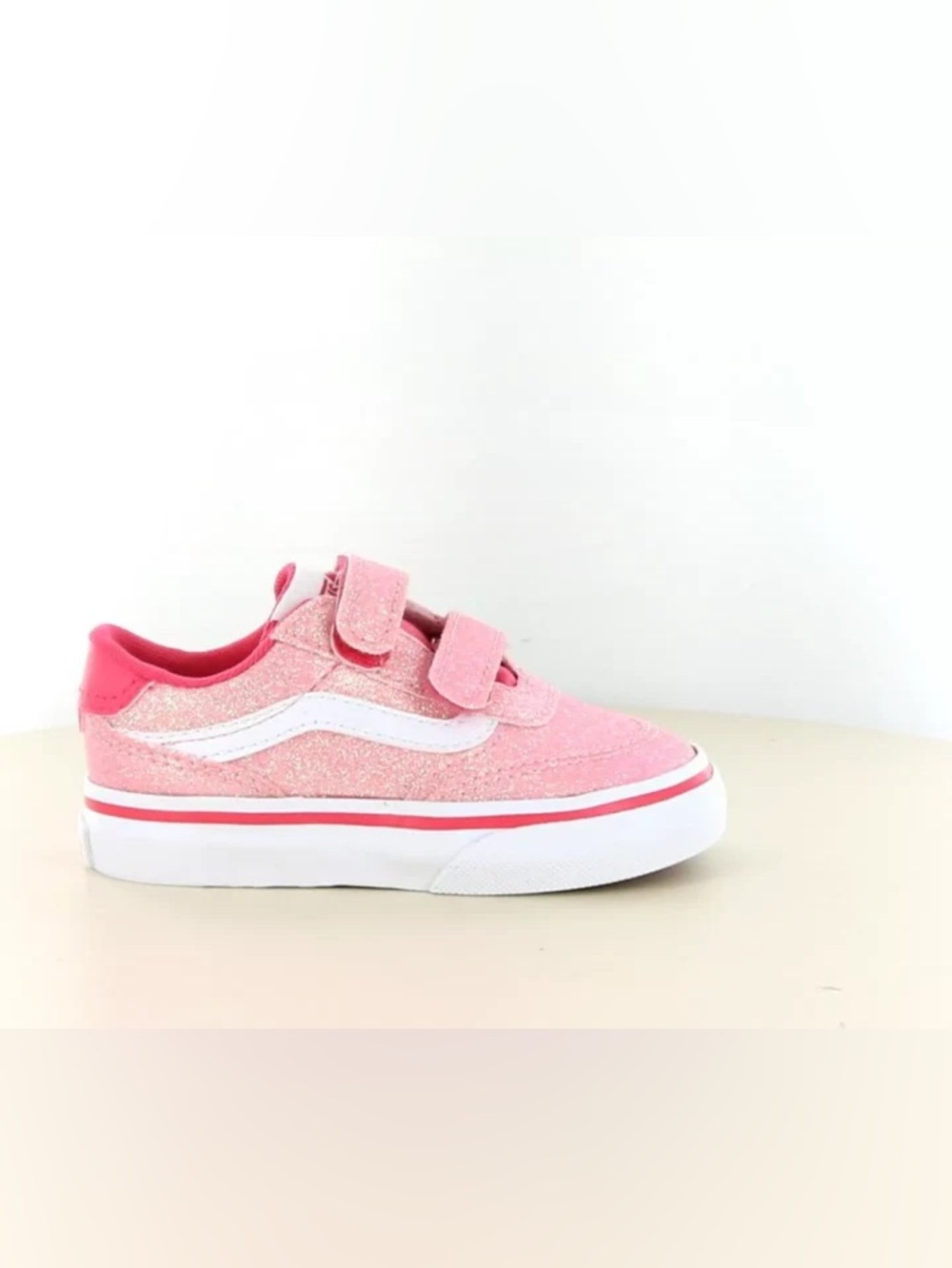 Kids Vans Brooklyn LS V Glitter Candied Pink Shoes